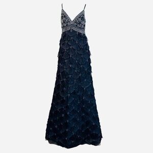 Sue Wong Black Gown NWT Embellished Evening  Dress Size 0